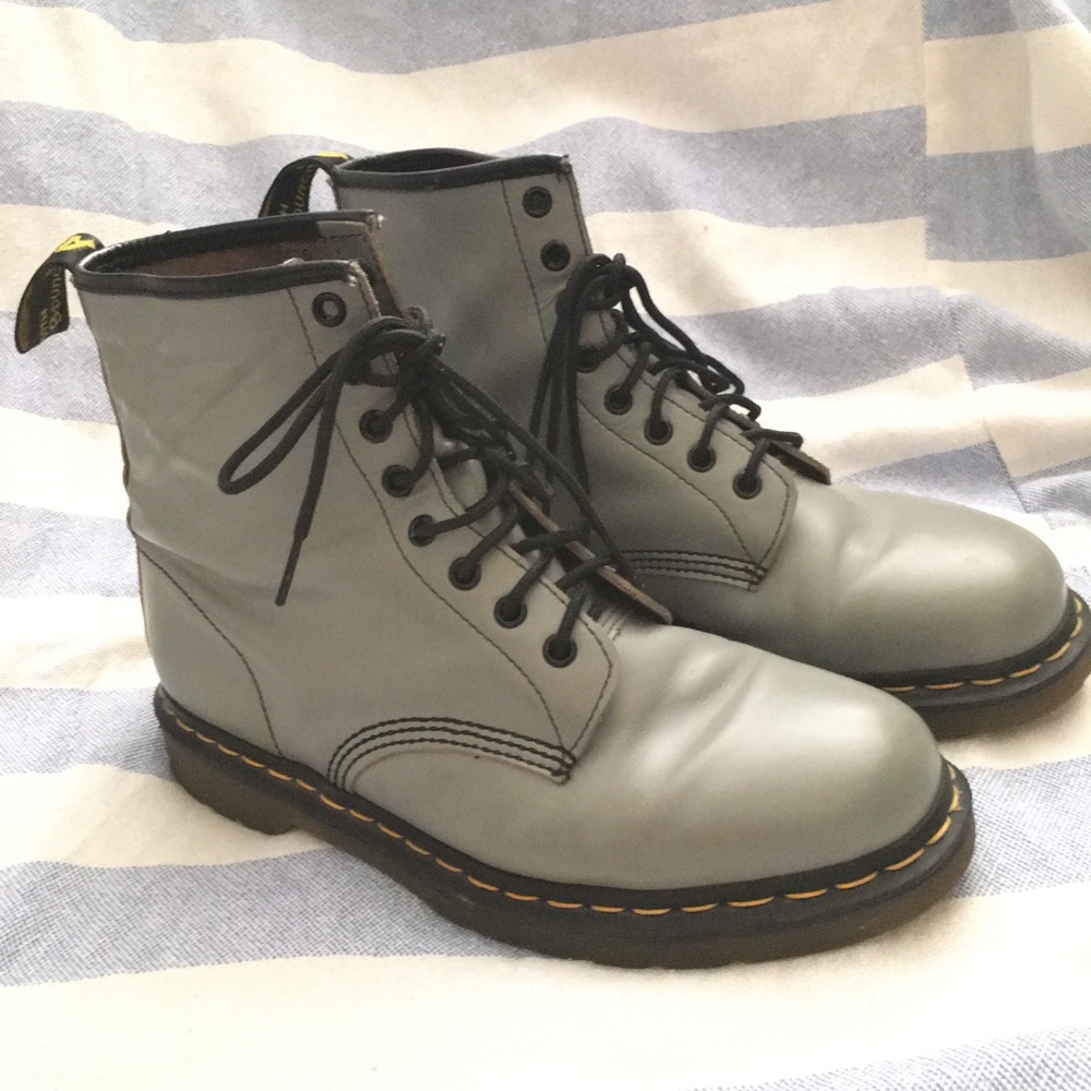 Grey Dr Martens Boots